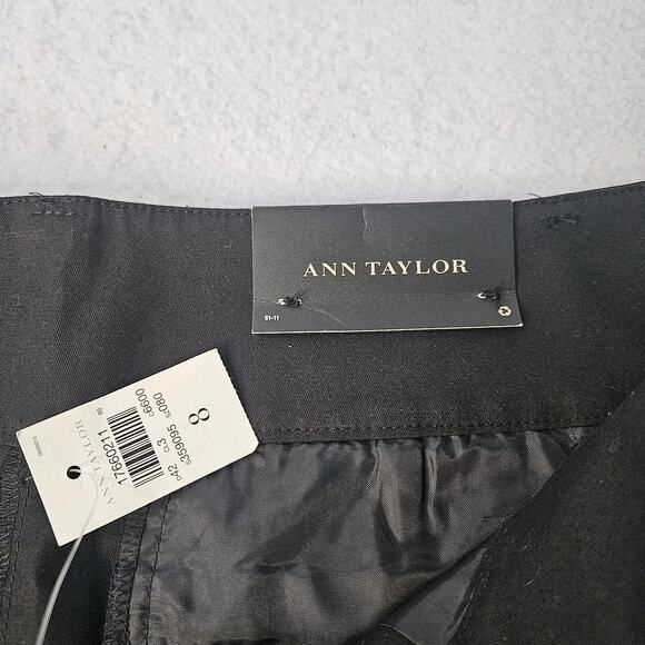 ANN TAYLOR City Shorts Chino Sz 8 NWT Modern Fit Black - Picture 7 of 7